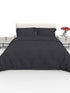 Blanc Dark Solid Color 100% Cotton Striped Satin 220 TC 3 Piece Bedding Set